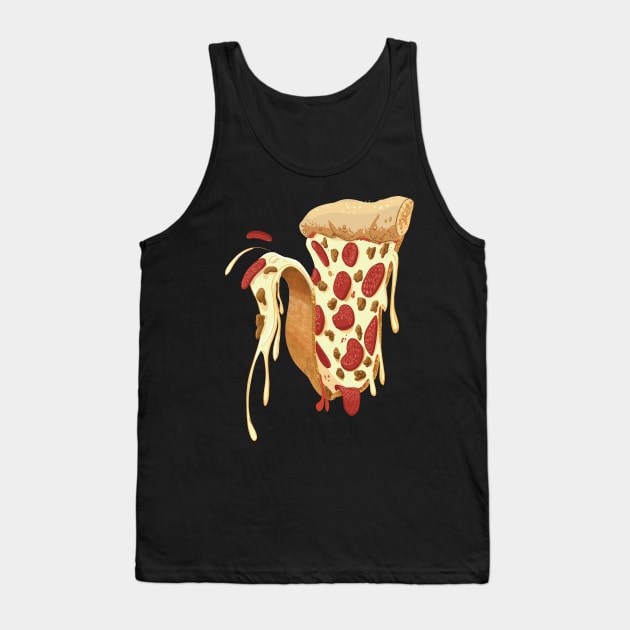 Sloppy Slice of Pizza Tank Top by eShirtLabs